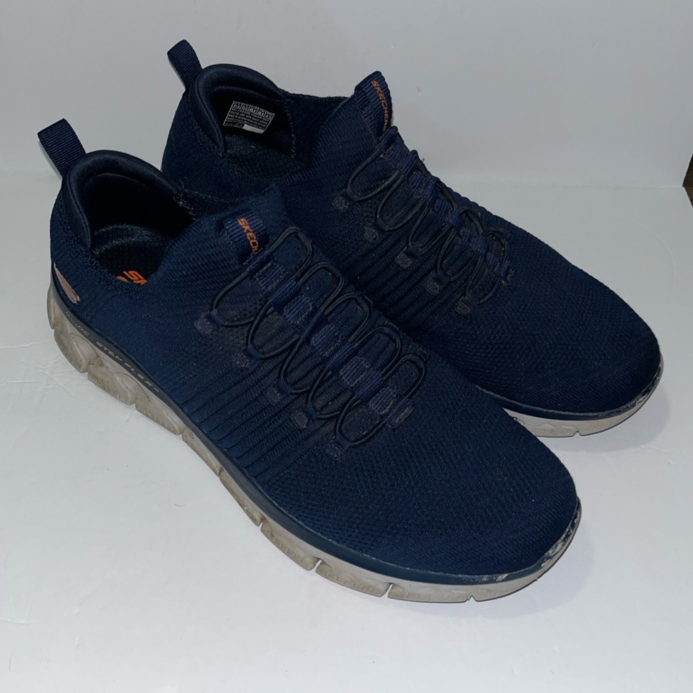 Skechers Mens Glide Step Flex 232326 Navy Running Shoes Sneakers Size 11.5